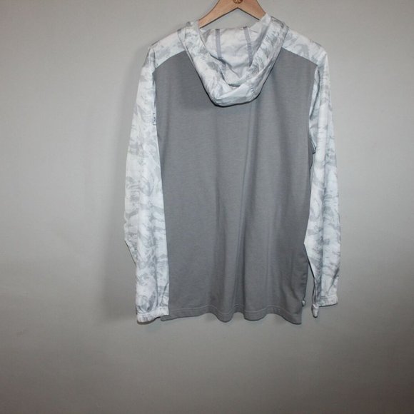 Under Armour Sportstyle Wind Anorak White Gray Hooded Pullover Large H11990 - Picture 10 of 11